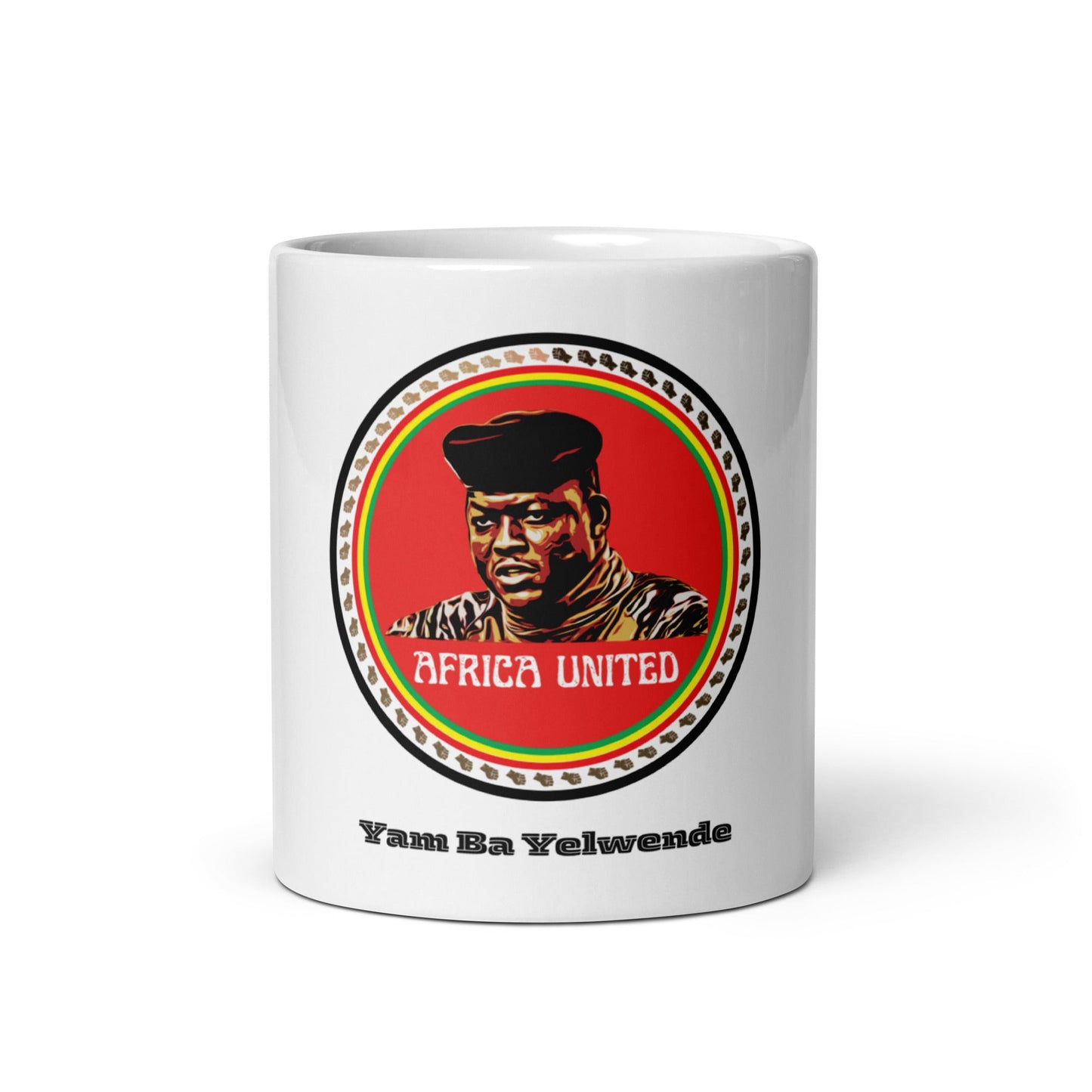 White glossy mug