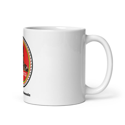 White glossy mug